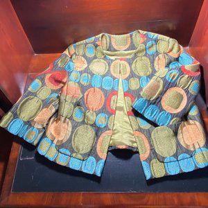 Anthracite Petite multicolor embroidered jacket
